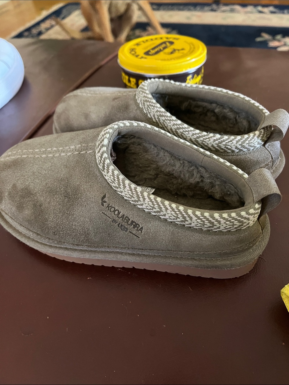 Koolaburra Kids Taupe Slip-On Shearling Clog